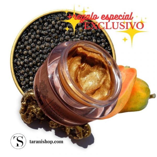 Luxea Golden: Mascarilla facial con papaya, caviar, oro, plata y platino