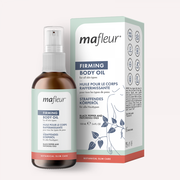 Aceite corporal reafirmante con pimienta negra y pachulí