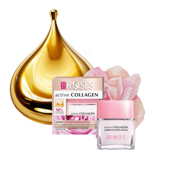 activeCOLLAGEN crema facial en gel de rosas con ácido hialurónico