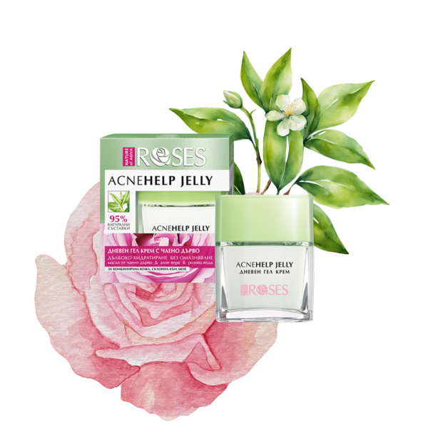 ACNEHelp con árbol de té, rosas y aloe