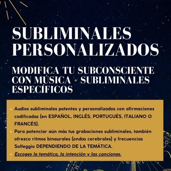 Subliminales personalizados con música para manifestar o bienestar mental